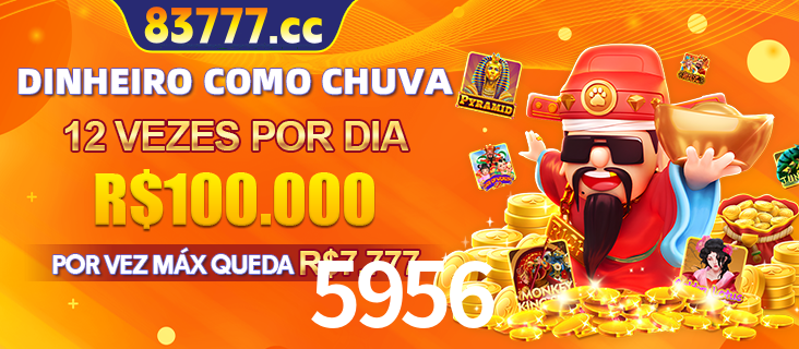 Banner do programa de recompensas Recomende para amigos do 5956, detalhando os bônus por convidar amigos, com prêmios que chegam a R$288.888.
